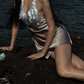 Sexy Halter Neck Homecoming Dress Brown Sequins A-Line Birthday Dress D0294