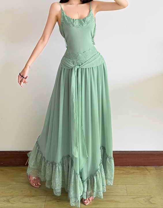 Robe de bal de princesse bustier à volants en satin long, robe de soirée C8117