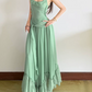 Robe de bal de princesse bustier à volants en satin long, robe de soirée C8117