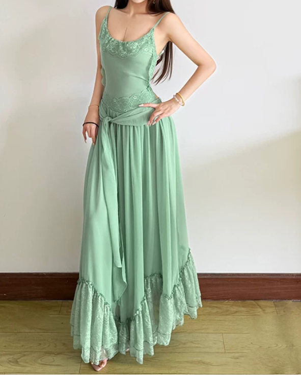 Robe de bal de princesse bustier à volants en satin long, robe de soirée C8117