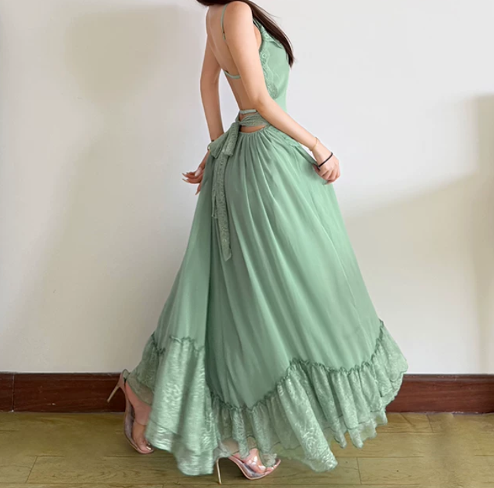 Robe de bal de princesse bustier à volants en satin long, robe de soirée C8117