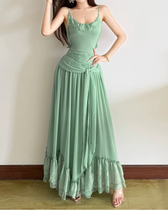 Robe de bal de princesse bustier à volants en satin long, robe de soirée C8117
