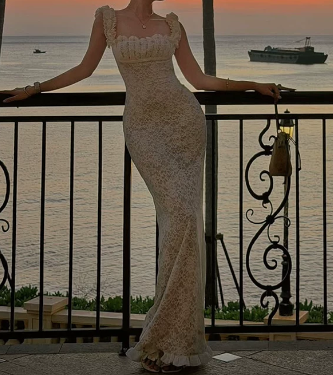 Robe de bal de princesse bustier à volants en satin long, robe de soirée C8117