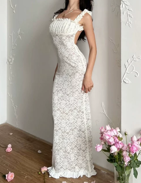 Robe de bal de princesse bustier à volants en satin long, robe de soirée C8117