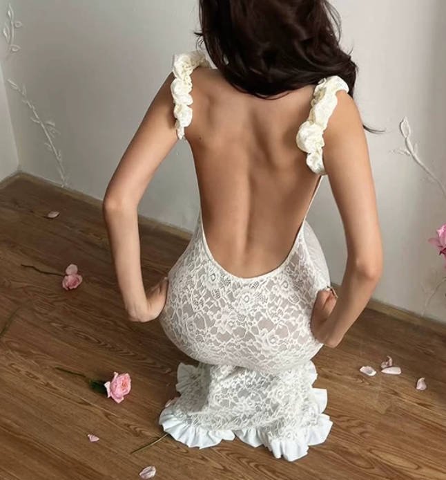 Robe de bal de princesse bustier à volants en satin long, robe de soirée C8117
