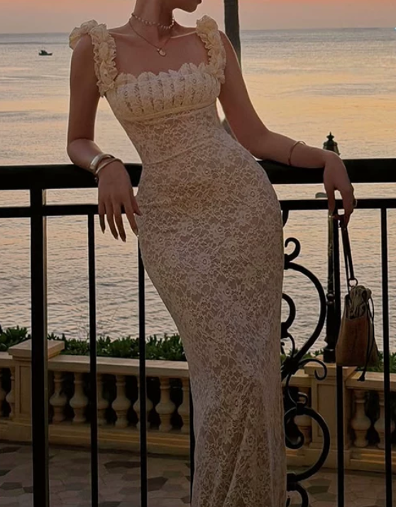 Robe de bal de princesse bustier à volants en satin long, robe de soirée C8117