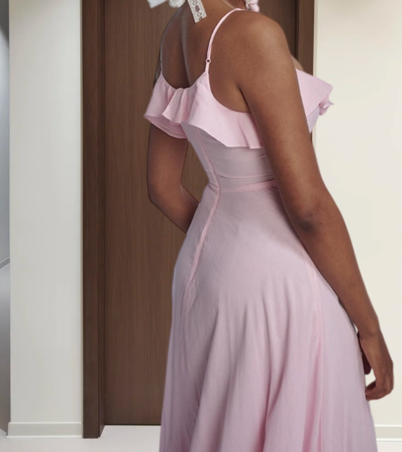 Robe de bal de princesse bustier à volants en satin long, robe de soirée C8117