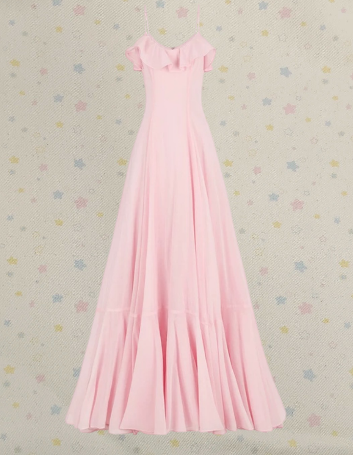 Robe de bal de princesse bustier à volants en satin long, robe de soirée C8117