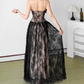 Charming Spaghetti Straps Prom Dress Lace Sequins A-Line Evening Dress D0316