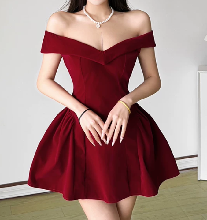 Mini robe de soirée en satin, sans bretelles, sans manches, ligne a, simple, C899