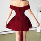 Mini robe de soirée en satin, sans bretelles, sans manches, ligne a, simple, C899