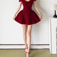 Mini robe de soirée en satin, sans bretelles, sans manches, ligne a, simple, C899
