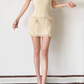 Mini robe de soirée en satin, sans bretelles, sans manches, ligne a, simple, C899