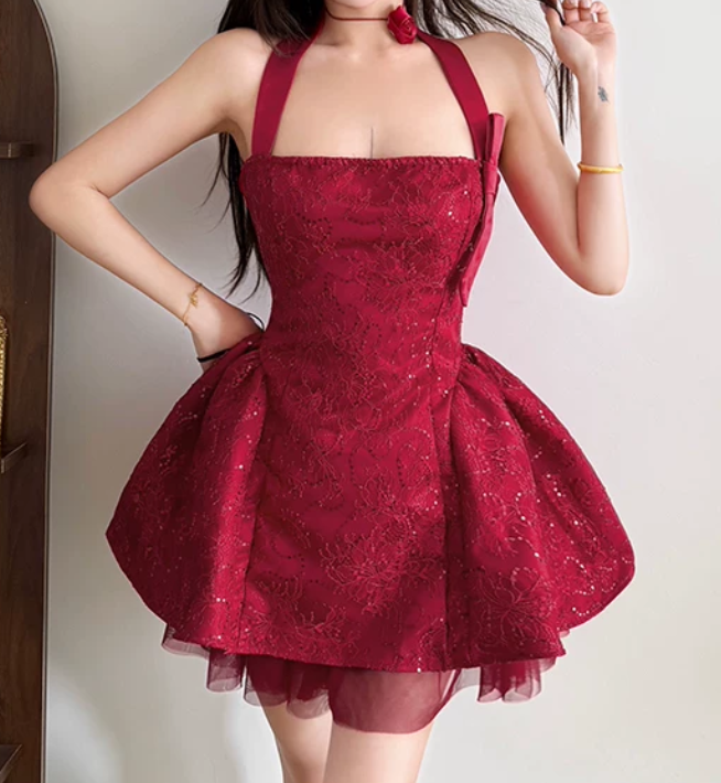 Mini robe de soirée en satin, sans bretelles, sans manches, ligne a, simple, C899