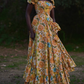 Robe de bal de princesse bustier à volants en satin long, robe de soirée C8117