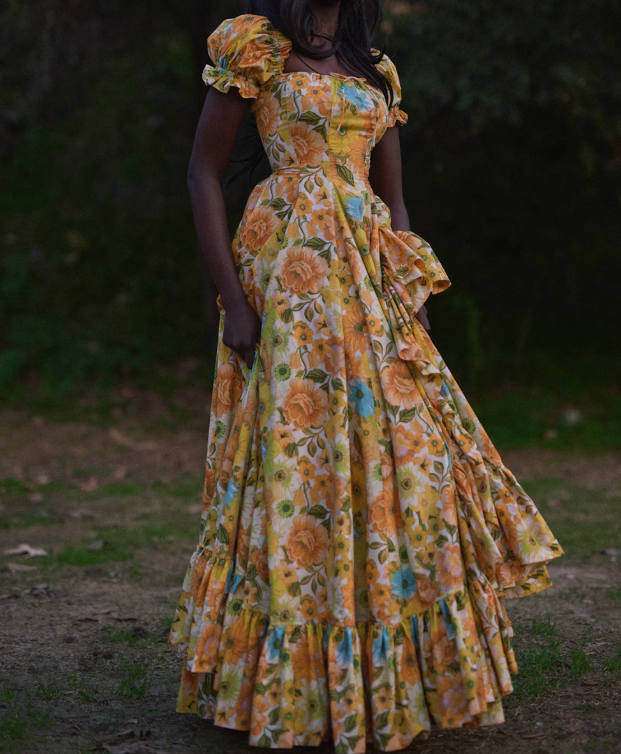 Robe de bal de princesse bustier à volants en satin long, robe de soirée C8117