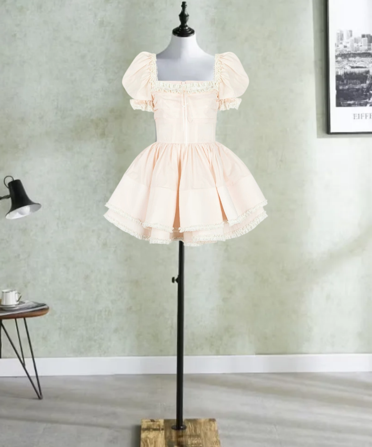 Mini robe de soirée en satin, sans bretelles, sans manches, ligne a, simple, C899