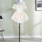 Mini robe de soirée en satin, sans bretelles, sans manches, ligne a, simple, C899