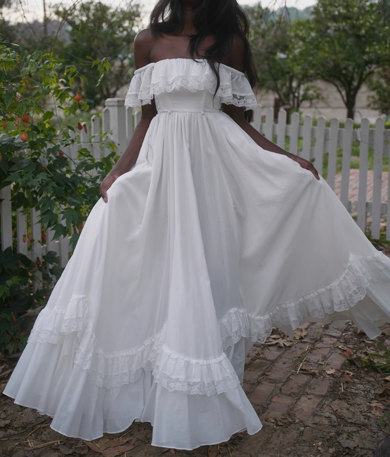 Robe de bal de princesse bustier à volants en satin long, robe de soirée C8117