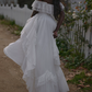 Robe de bal de princesse bustier à volants en satin long, robe de soirée C8117