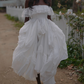 Robe de bal de princesse bustier à volants en satin long, robe de soirée C8117