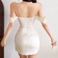Classical Off The Shoulder Homecoming Dress Lace Sheath Birthday Dress D0344