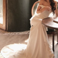 Robe de bal de princesse bustier à volants en satin long, robe de soirée C8117