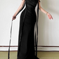 Chic Off The Shoulder Prom Dress Black Mermaid Evening Dress D0372