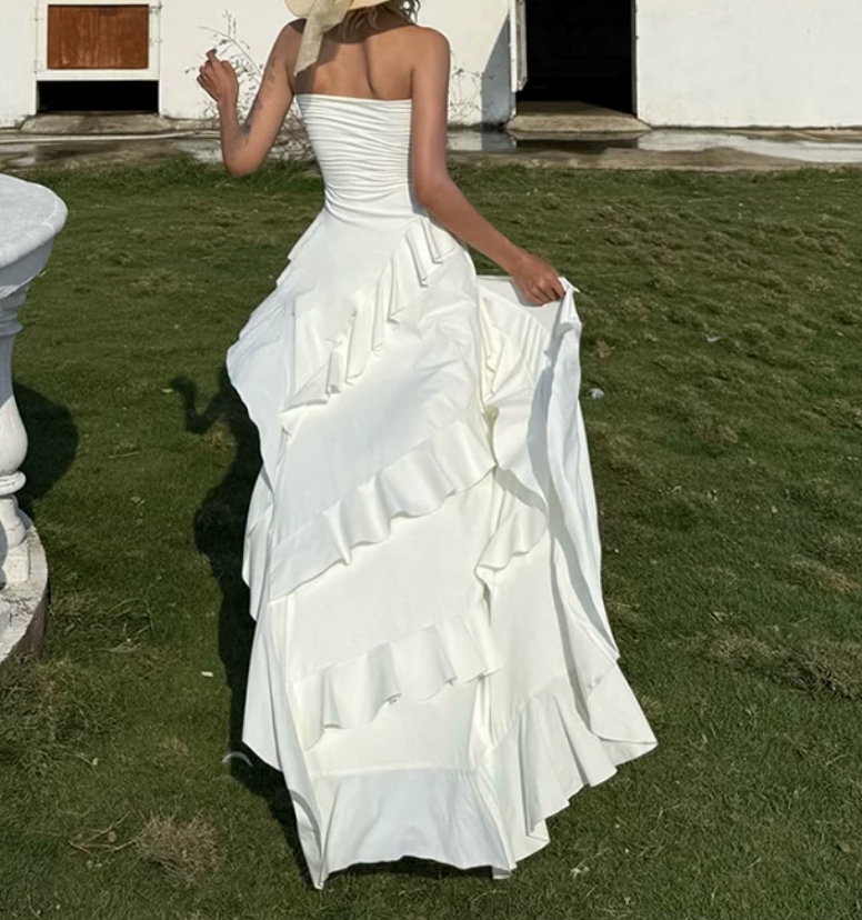 Mini robe de soirée en satin, sans bretelles, sans manches, ligne a, simple, C899