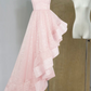Robe de bal de princesse bustier à volants en satin long, robe de soirée C8117