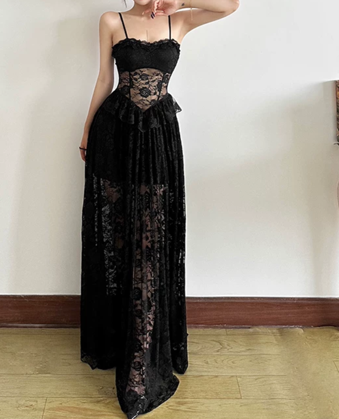 Robe de bal de princesse bustier à volants en satin long, robe de soirée C8117