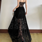 Robe de bal de princesse bustier à volants en satin long, robe de soirée C8117