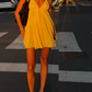 Flowy Spaghetti Straps Homecoming Dress Yellow A-Line Birthday Dress D0397