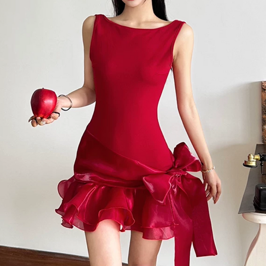 Robe courte d'été pour femme, style français, collection 2026, référence C8003
