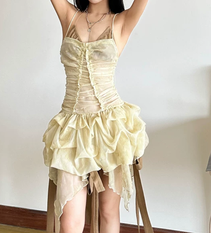 Mini robe de soirée en satin, sans bretelles, sans manches, ligne a, simple, C899