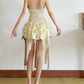 Mini robe de soirée en satin, sans bretelles, sans manches, ligne a, simple, C899