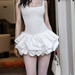 Classical Spaghetti Straps Homecoming Dress Ruffles A-Line Birthday Dress D0403