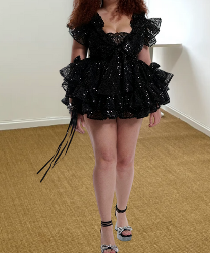 Mini robe de soirée en satin, sans bretelles, sans manches, ligne a, simple, C899