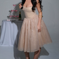 Mini robe de soirée en satin, sans bretelles, sans manches, ligne a, simple, C899