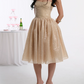 Mini robe de soirée en satin, sans bretelles, sans manches, ligne a, simple, C899