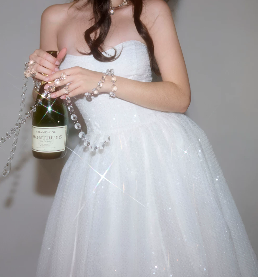 Mini robe de soirée en satin, sans bretelles, sans manches, ligne a, simple, C899