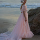 Robe de bal de princesse bustier à volants en satin long, robe de soirée C8117
