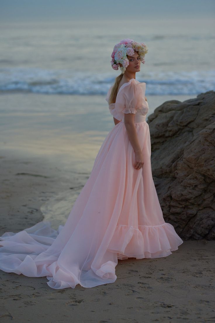 Robe de bal de princesse bustier à volants en satin long, robe de soirée C8117