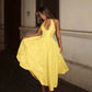 Vintage Halter Neck Prom Dress Jacquard A-Line Evening Dress D0419