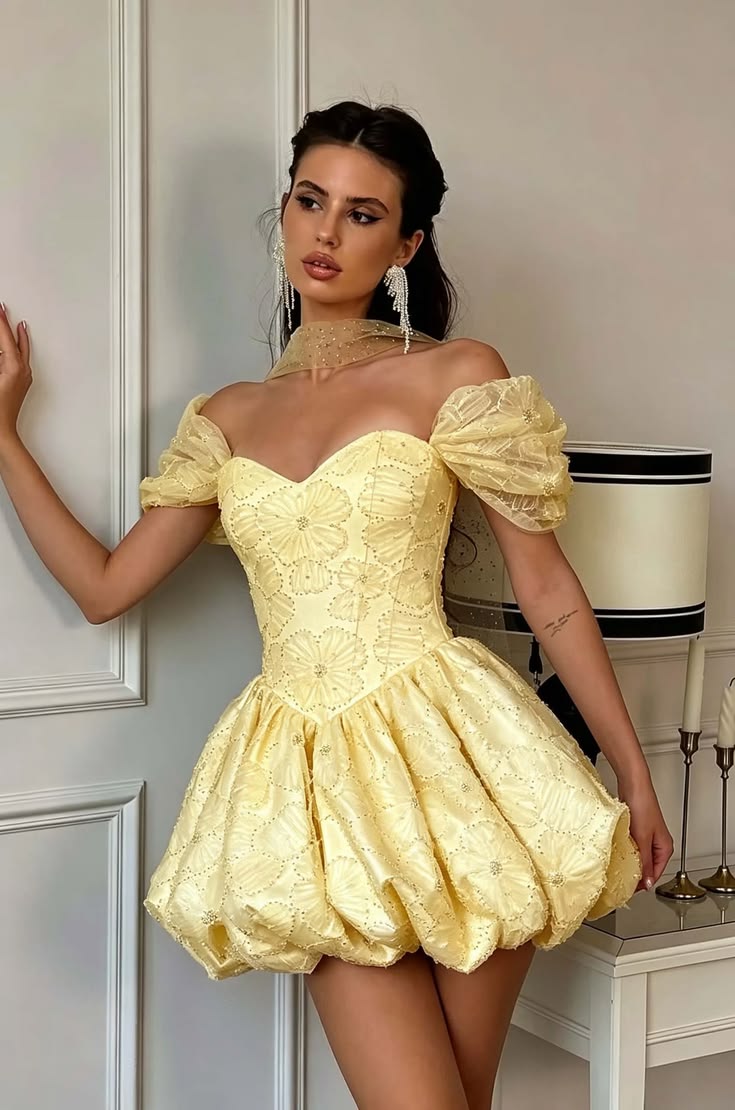 Cute Off The Shoulder Homecoming Dress Sequins A-Line Birthday Dress D0425