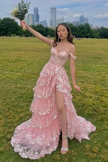 Robe de bal de princesse bustier à volants en satin long, robe de soirée C8117