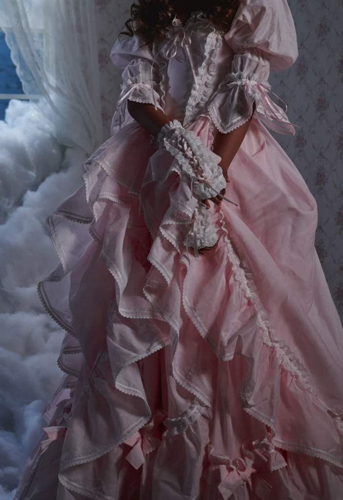 Robe de bal de princesse bustier à volants en satin long, robe de soirée C8117