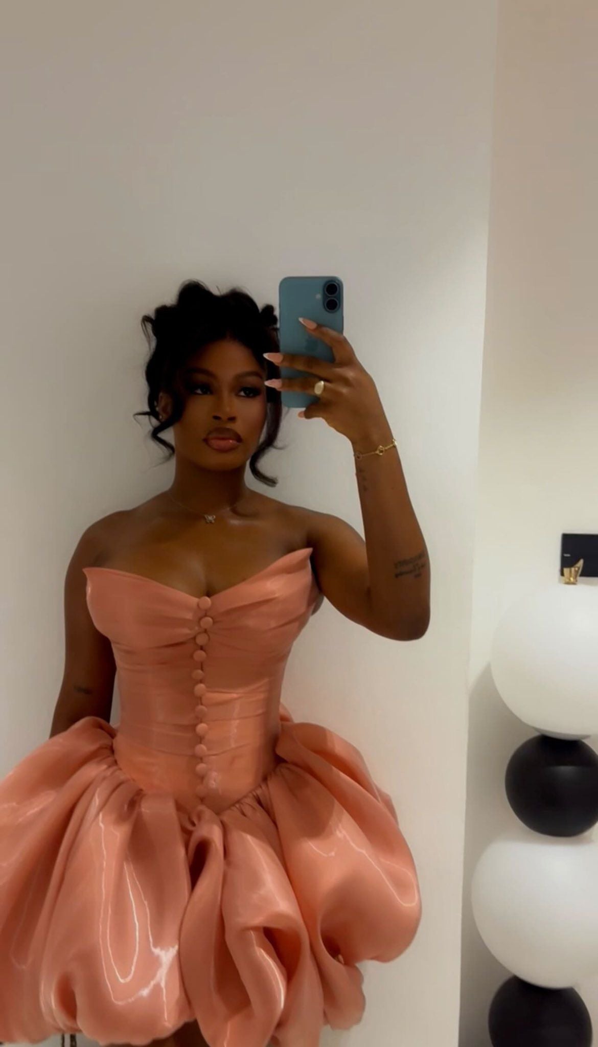 Unique Strapless Homecoming Dress Pink Satin A-Line Birthday Dress D0461