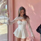 Mini robe de soirée en satin, sans bretelles, sans manches, ligne a, simple, C899