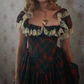Enchanting Square Neck Homecoming Dress Lace Ruffles Plaid A-Line Birthday Dress D0488
